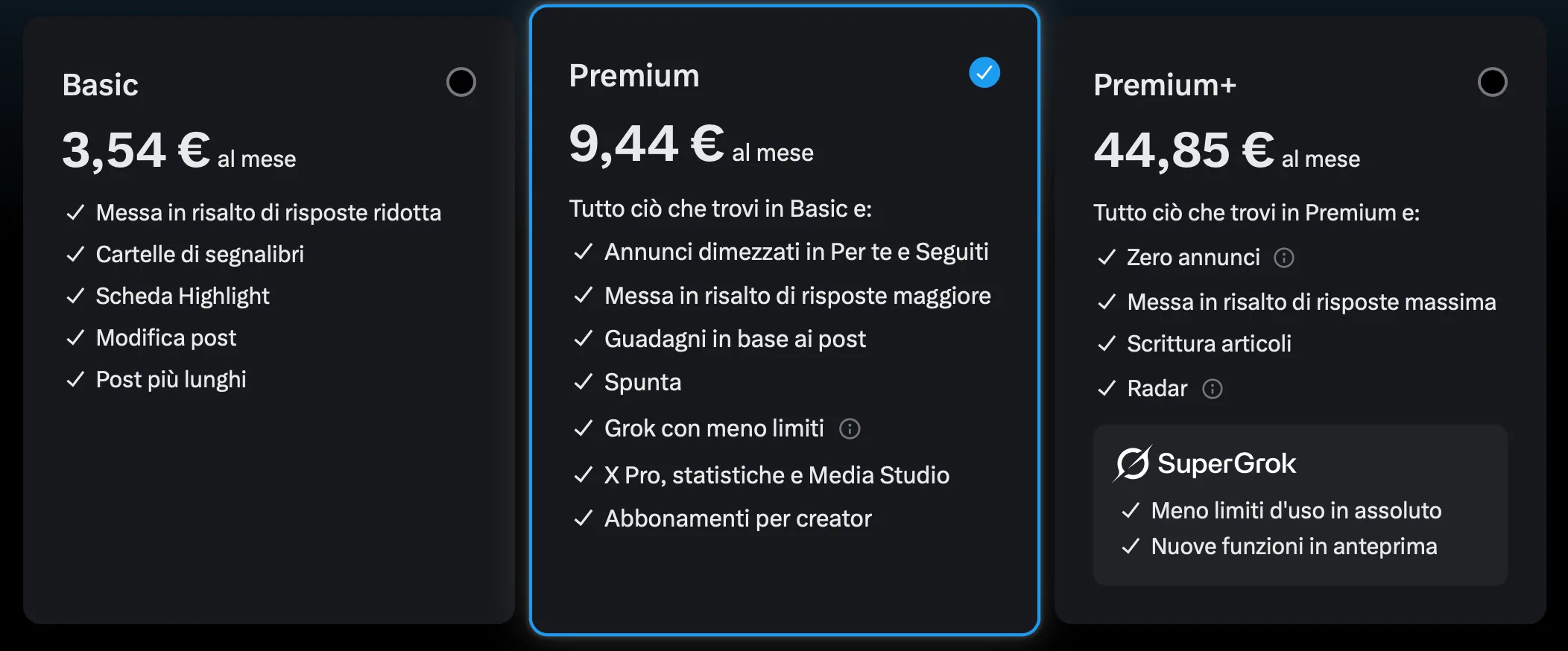 X premium conviene? I prezzi a ottobre 2025