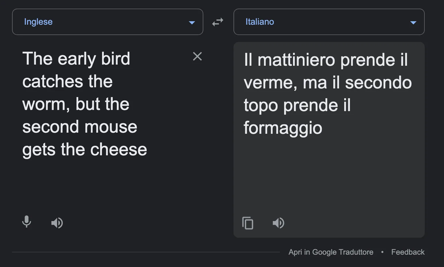 ChatGPT vs. Google Translate