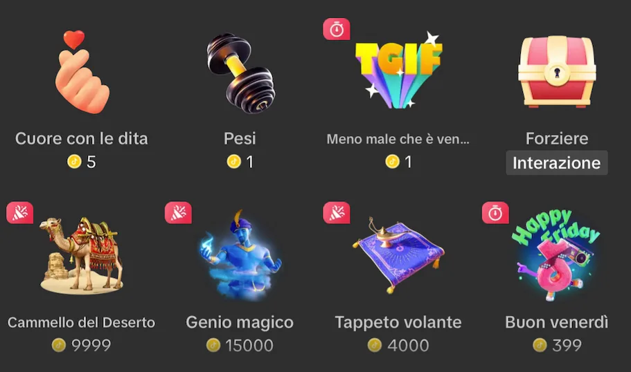 guadagnare con TikTok tramite i regali live