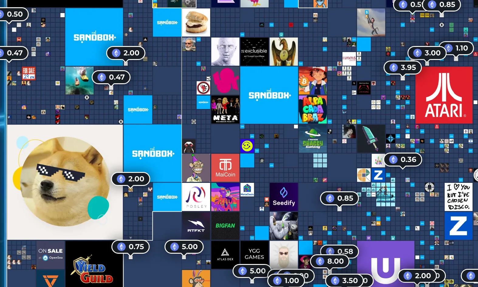 Mappa di The Sandbox