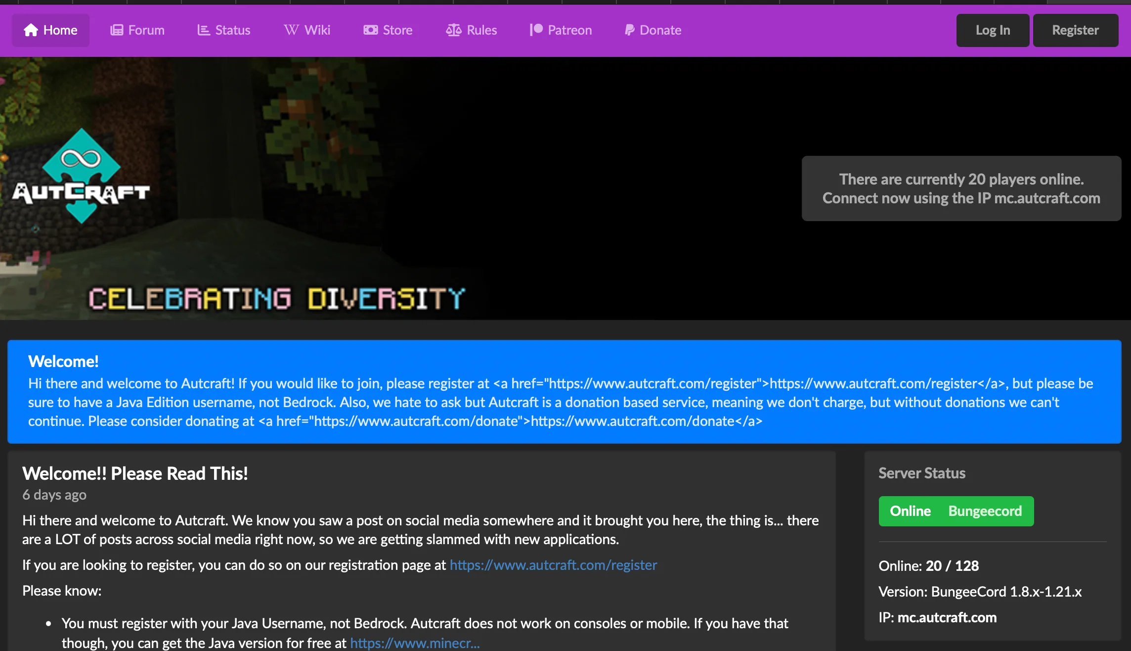 Server Minecraft contro il bullismo
